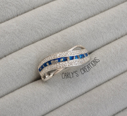 Wide wave ring