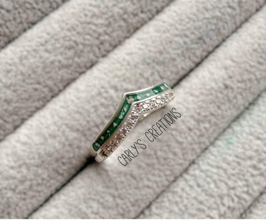 Cz wishbone ring