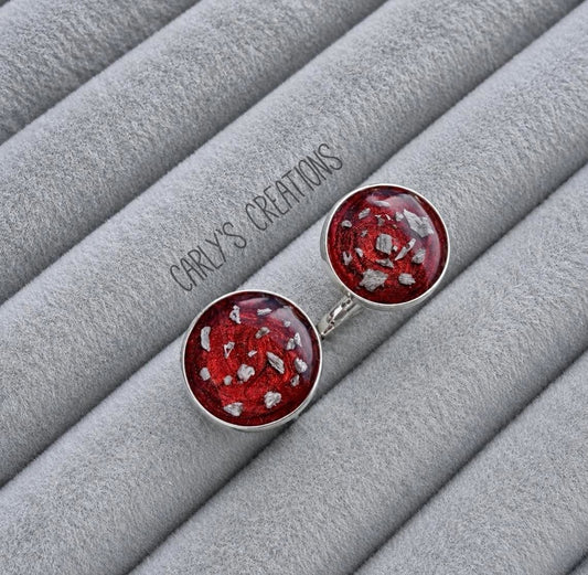 Solid round cufflinks
