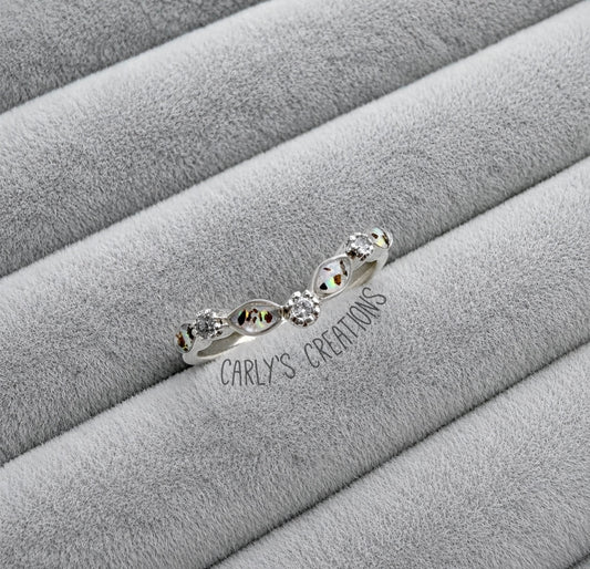 Half wishbone marquise ring