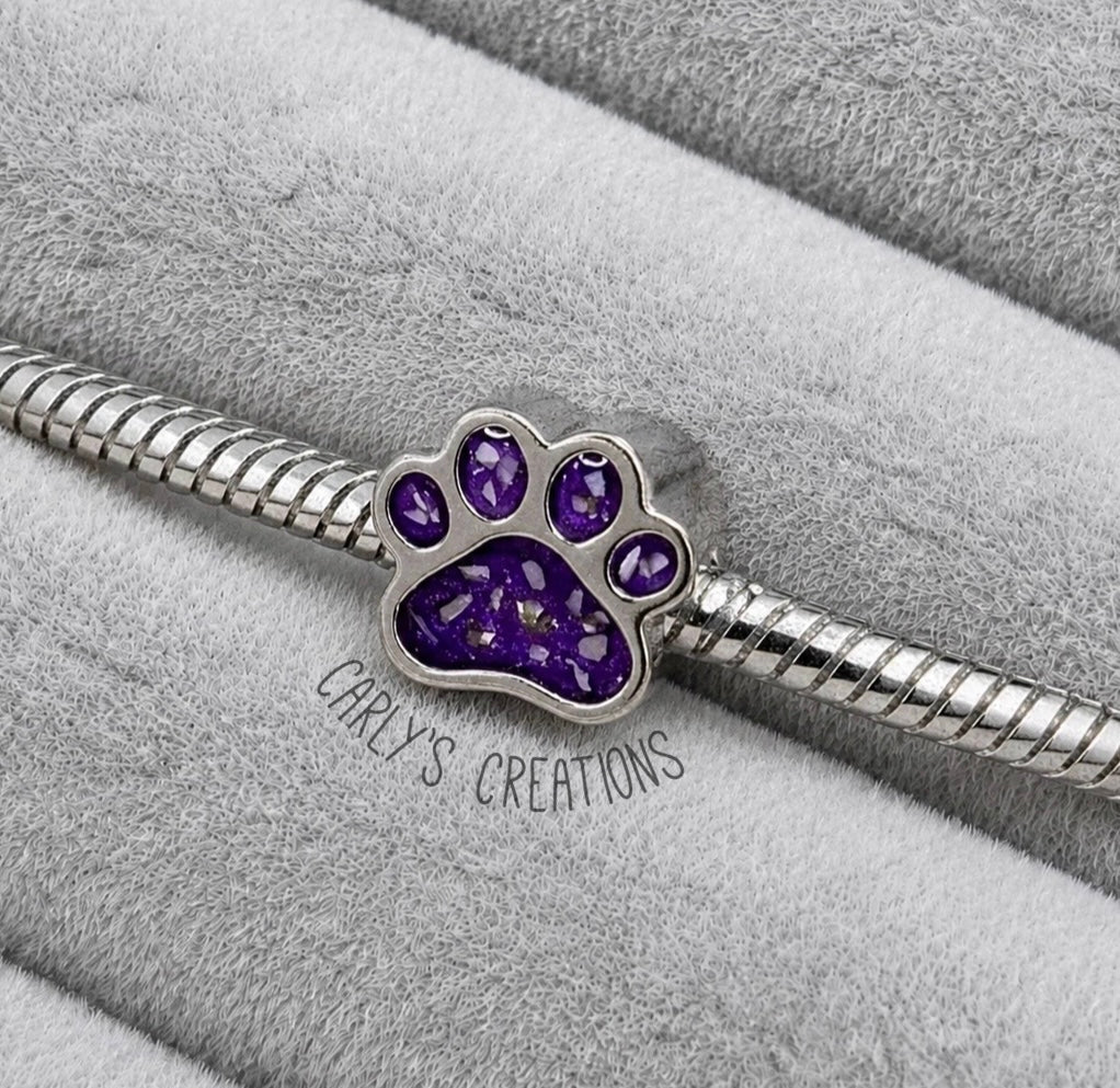 Plain paw print charm