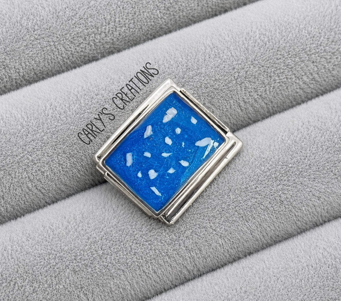 Rectangular charm (suitable for nomination bracelet)