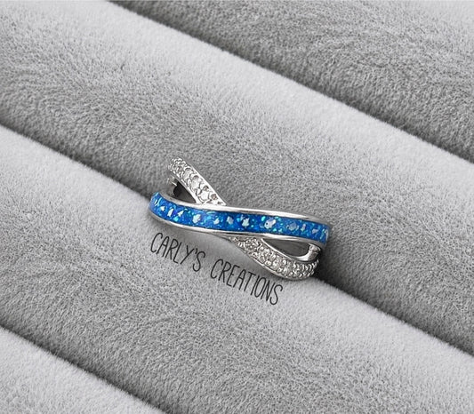 Infinity Wave Band Memorial Ring