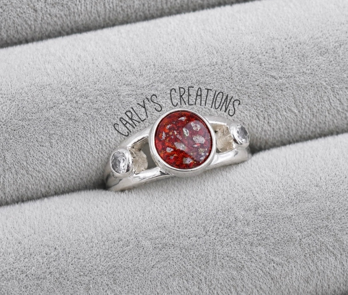 Double banded duo memorial ring