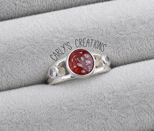 Double banded duo memorial ring
