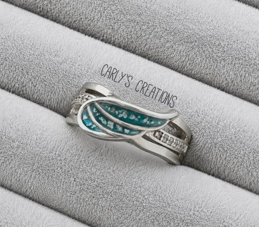 Angel wings  memorial ring