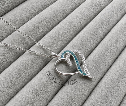 Double heart necklace