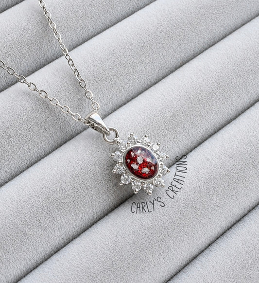 Diamanté pendant necklace