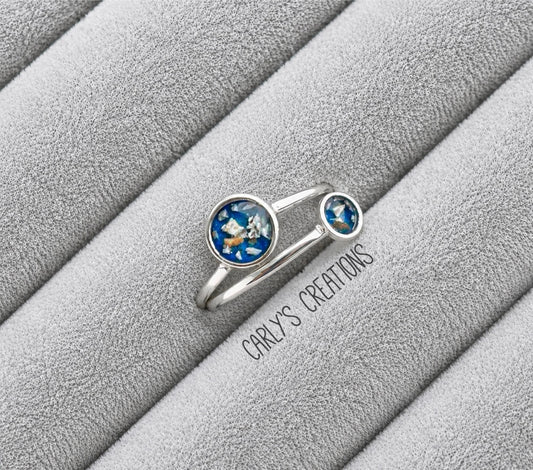 Adjustable double circle ring