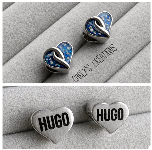 Cross over heart charm