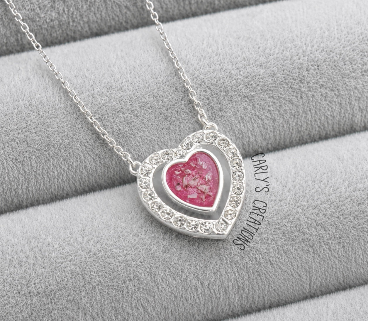 Heart within a heart pendant necklace