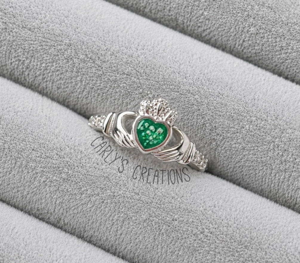 Claddagh memorial ring