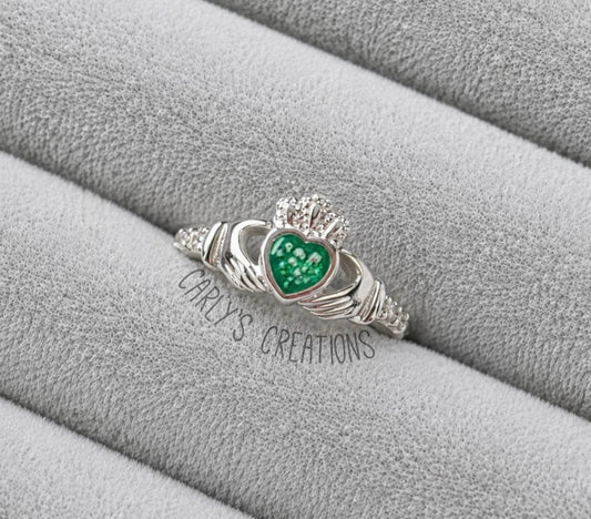 Claddagh memorial ring