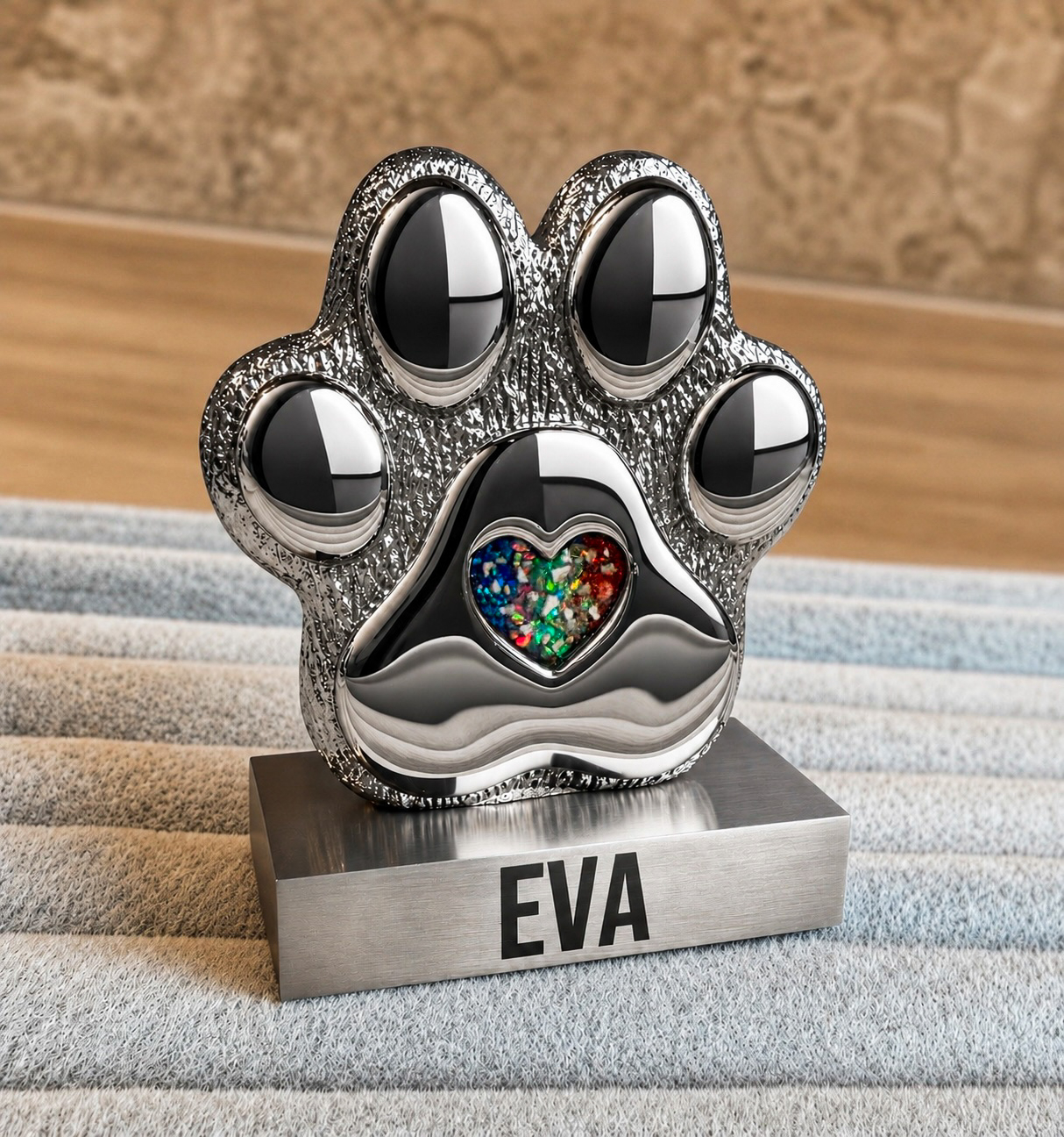 Memorial paw print ornament