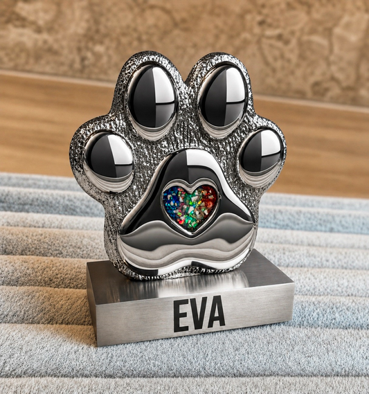 Memorial paw print ornament