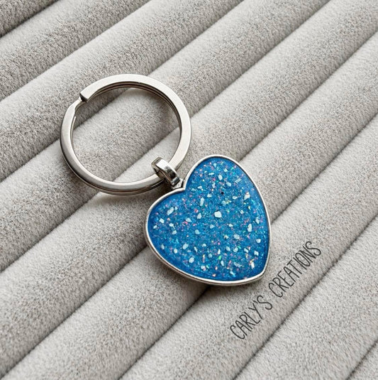 Ashes/hair heart keyring