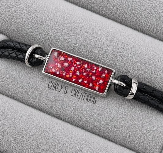 Unisex leather strap bracelet