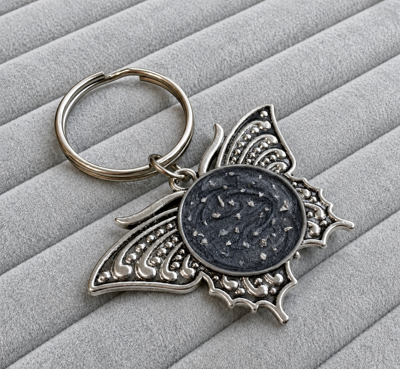 Butterfly keyring for ashes/hair
