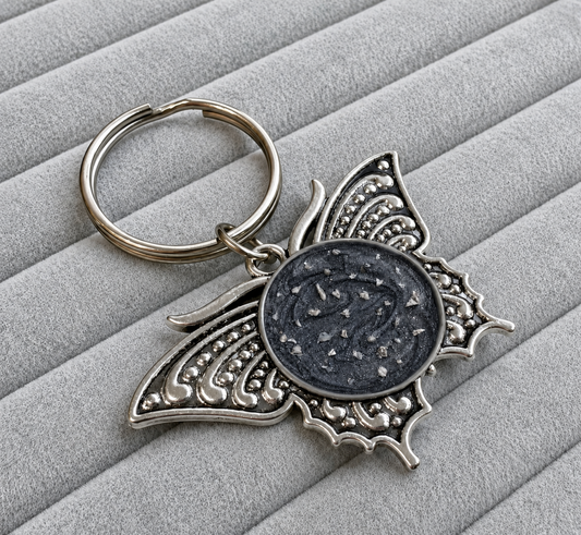 Butterfly keyring for ashes/hair