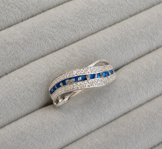 Wide wave ring