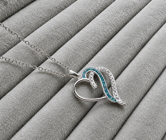 Double heart necklace