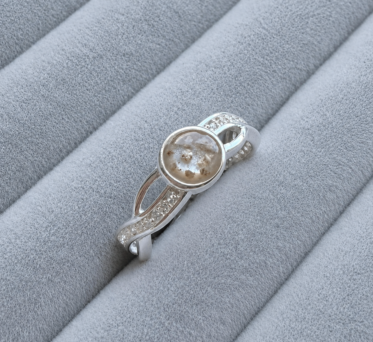 Silver entwined ring