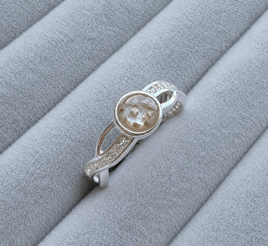 Silver entwined ring
