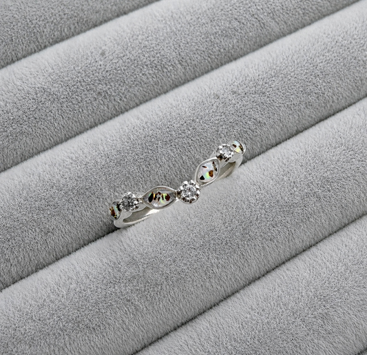 Half wishbone marquise ring