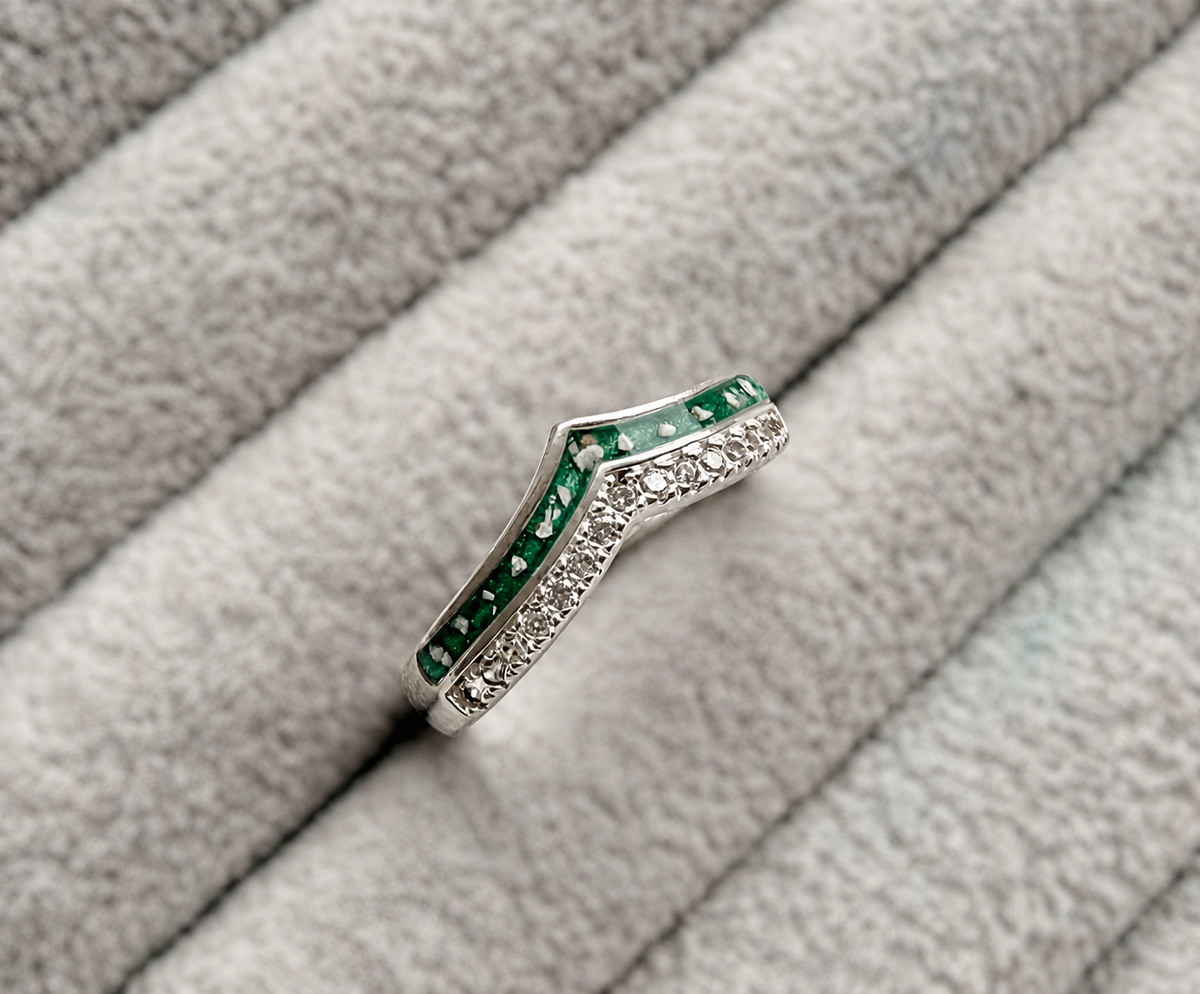 Cz wishbone ring