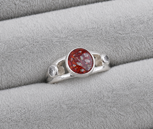 Double banded duo memorial ring