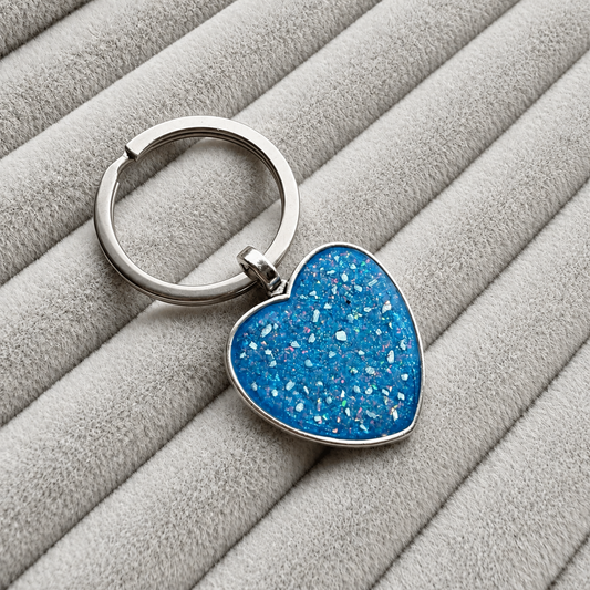 Ashes/hair heart keyring