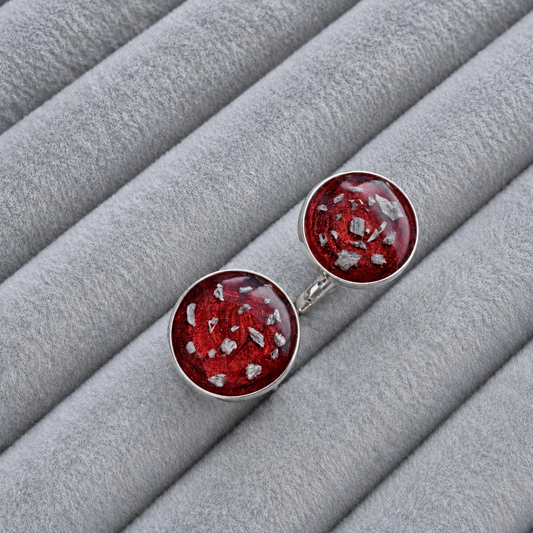 Solid round cufflinks