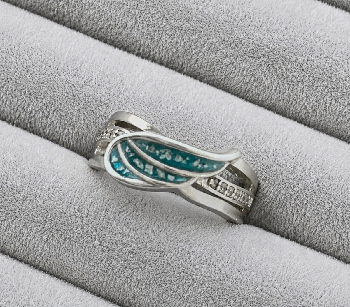 Angel wings  memorial ring