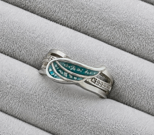 Angel wings  memorial ring