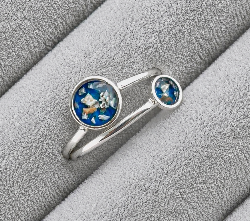 Adjustable double circle ring