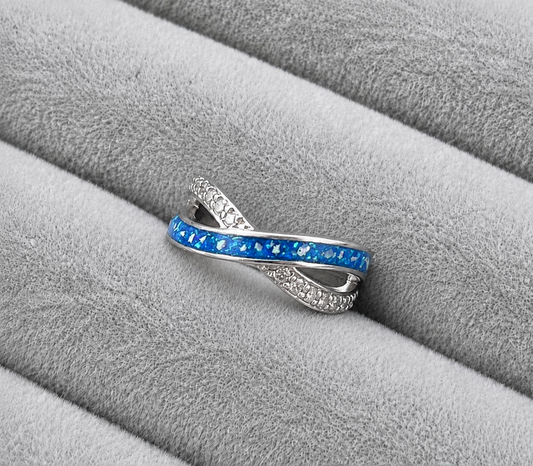 Infinity Wave Band Memorial Ring