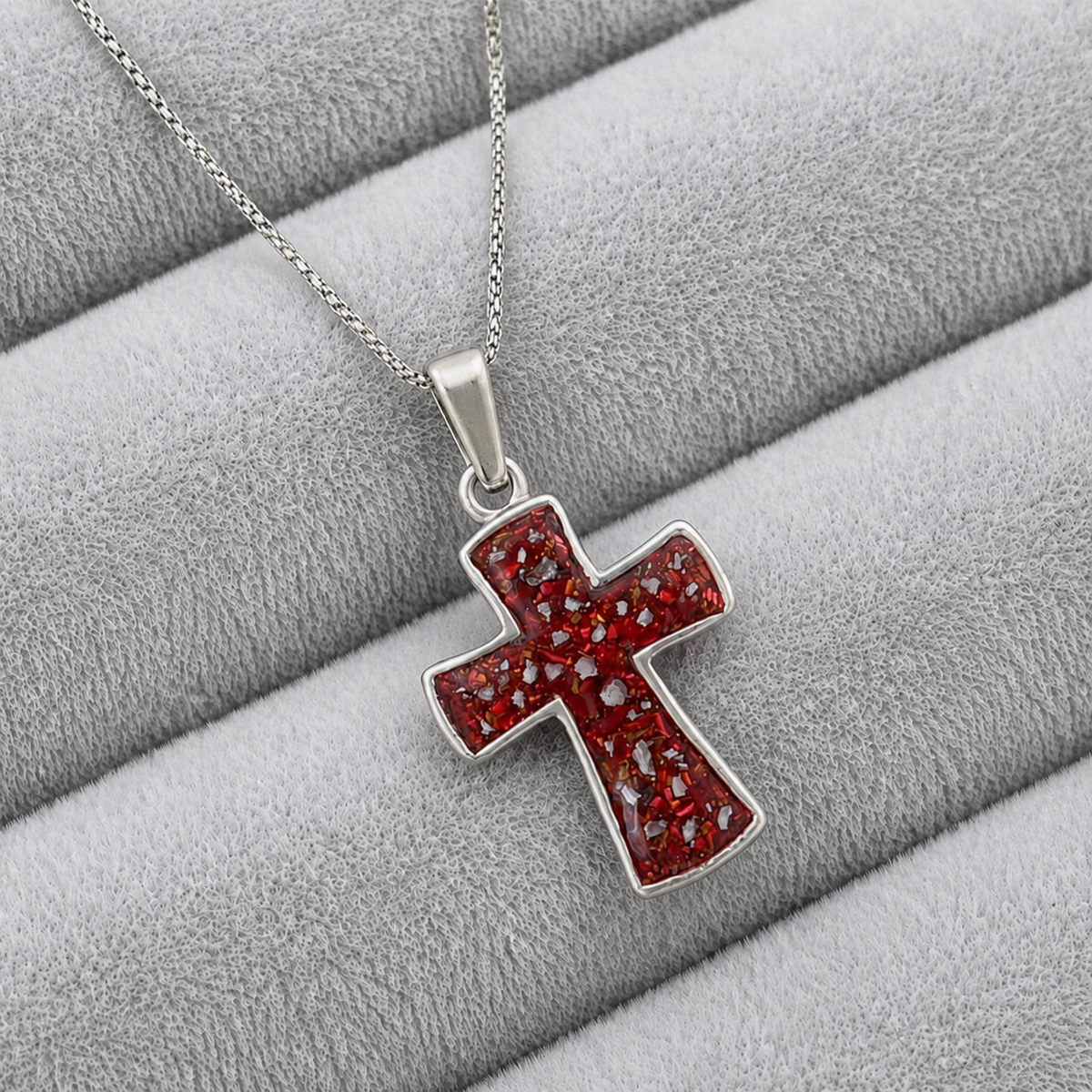Thick cross necklace