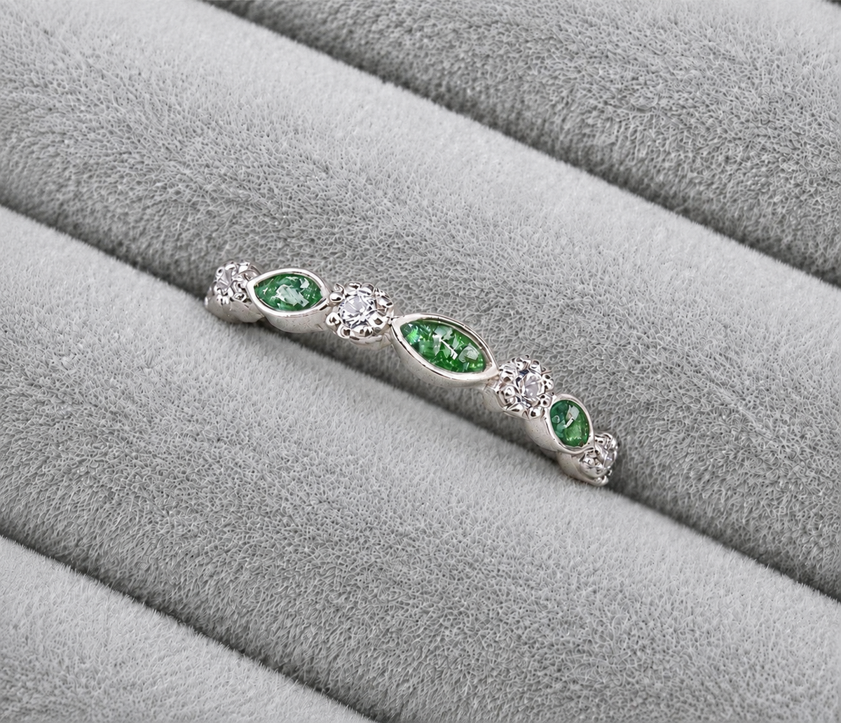 Smooth Edge Marquise Memorial Ring