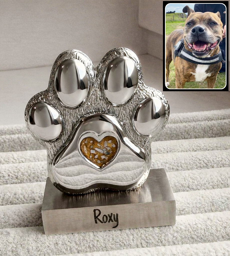 Memorial paw print ornament